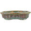 Oval multicolor bonsai pot by Heian Kosen - 150 x 131 x 32 mm