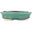 Oval green bonsai pot by Heian Kosen - 146 x 130 x 32 mm