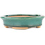 Oval green bonsai pot by Heian Kosen - 146 x 130 x 32 mm