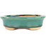 Oval green bonsai pot by Heian Kosen - 146 x 130 x 32 mm