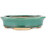 Pot à bonsaï ovale vert par Heian Kosen - 146 x 130 x 32 mm