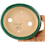 Pot à bonsaï ovale vert par Heian Kosen - 146 x 130 x 32 mm