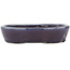 Oval blue bonsai pot by Heian Kosen - 164 x 138 x 34 mm