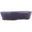 Oval blue bonsai pot by Heian Kosen - 164 x 138 x 34 mm