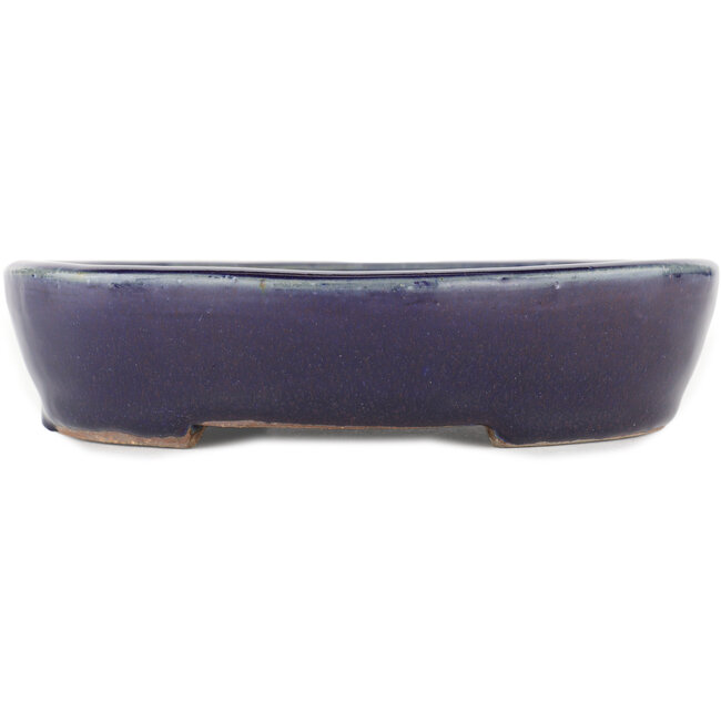 Ovale blauwe bonsaipot van Heian Kosen - 164 x 138 x 34 mm