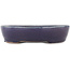 Oval blue bonsai pot by Heian Kosen - 164 x 138 x 34 mm