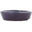 Oval blue bonsai pot by Heian Kosen - 164 x 138 x 34 mm