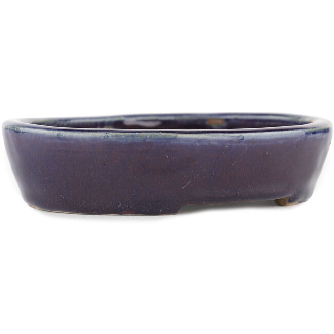 Vaso bonsai ovale blu di Heian Kosen - 164 x 138 x 34 mm
