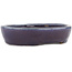 Oval blue bonsai pot by Heian Kosen - 164 x 138 x 34 mm