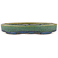 Oval green bonsai pot by Ikkou - 170 x 124 x 27 mm