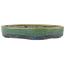 Oval green bonsai pot by Ikkou - 170 x 124 x 27 mm