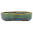 Oval green bonsai pot by Ikkou - 170 x 124 x 27 mm