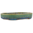 Oval green bonsai pot by Ikkou - 170 x 124 x 27 mm