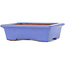 Rectangular blue bonsai pot by Ikkou - 80 x 62 x 24 mm