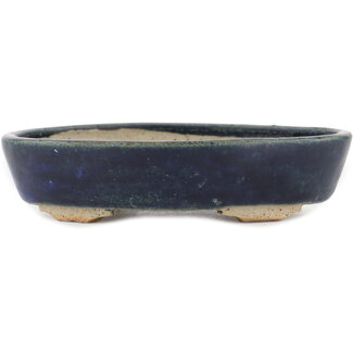 Echizen Hosui 150 mm  blue bonsai pot by Echizen, Japan