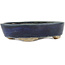 Oval blue bonsai pot by Echizen - 150 x 115 x 30 mm