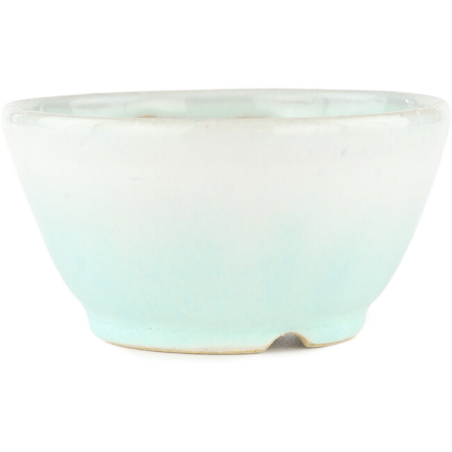 Runder blauer Bonsaitopf von Koyou – 112 x 112 x 55 mm