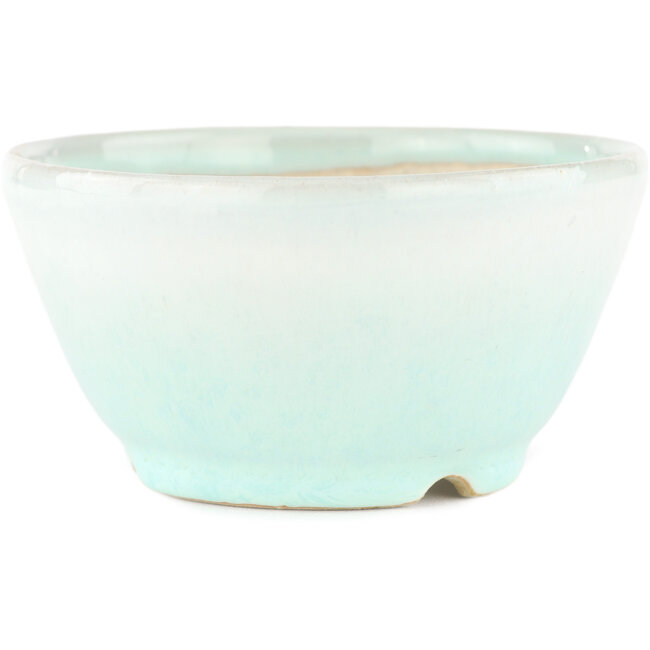 Pot à bonsaï rond bleu par Koyou - 112 x 112 x 55 mm