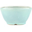 Round blue bonsai pot by Koyou - 116 x 116 x 60 mm