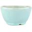 Round blue bonsai pot by Koyou - 116 x 116 x 60 mm