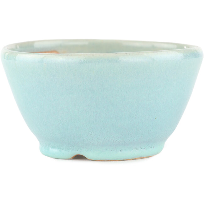 Maceta redonda para bonsái azul de Koyou - 116 x 116 x 60 mm