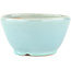 Round blue bonsai pot by Koyou - 116 x 116 x 60 mm