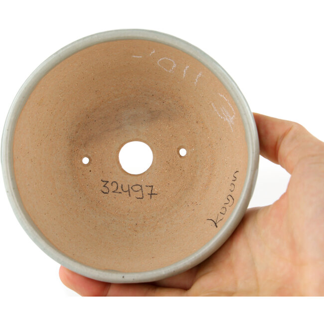 Runder blauer Bonsaitopf von Koyou – 112 x 112 x 60 mm