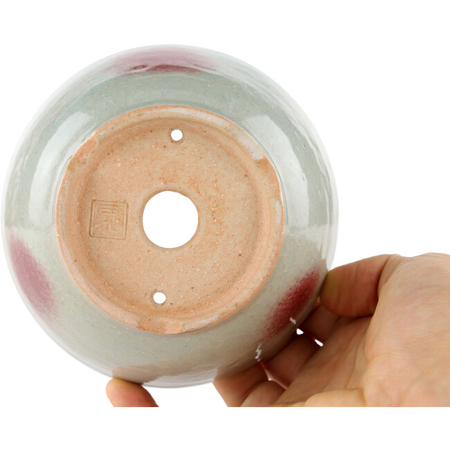 Pot à bonsaï rond bleu par Koyou - 112 x 112 x 60 mm