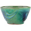 Round green bonsai pot by Koyou - 107 x 107 x 60 mm