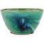 Round green bonsai pot by Koyou - 107 x 107 x 60 mm