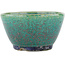 Round green bonsai pot by Koyou - 110 x 110 x 60 mm