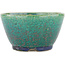 Round green bonsai pot by Koyou - 110 x 110 x 60 mm