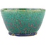 Round green bonsai pot by Koyou - 110 x 110 x 60 mm