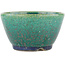 Round green bonsai pot by Koyou - 110 x 110 x 60 mm