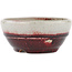 Round red bonsai pot by Koyou - 115 x 115 x 50 mm