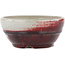 Round red bonsai pot by Koyou - 115 x 115 x 50 mm