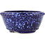 Round blue bonsai pot by Koyou - 125 x 125 x 57 mm