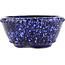 Round blue bonsai pot by Koyou - 125 x 125 x 57 mm