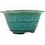 Round green bonsai pot by Koyou - 125 x 125 x 60 mm