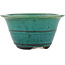 Round green bonsai pot by Koyou - 125 x 125 x 60 mm