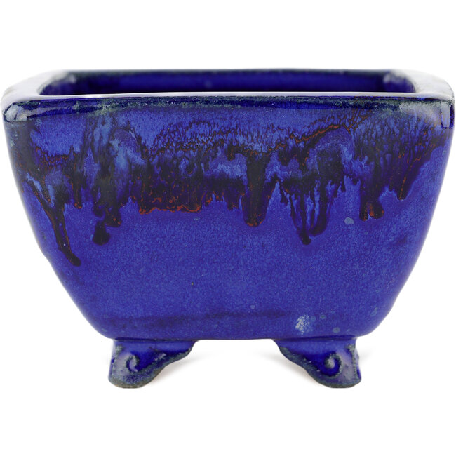 Vaso bonsai quadrato blu - 125 x 125 x 85 mm