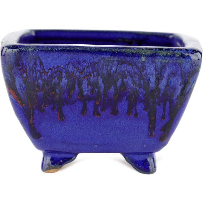 Maceta para bonsái cuadrada azul - 125 x 125 x 85 mm