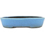 Oval blue bonsai pot by Koyou - 153 x 124 x 29 mm