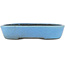 Oval blue bonsai pot by Koyou - 153 x 124 x 29 mm