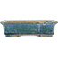 Rectangular blue bonsai pot by Koyou - 133 x 100 x 31 mm