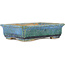 Rectangular blue bonsai pot by Koyou - 133 x 100 x 31 mm