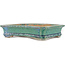 Rectangular green bonsai pot by Koyou - 166 x 118 x 32 mm