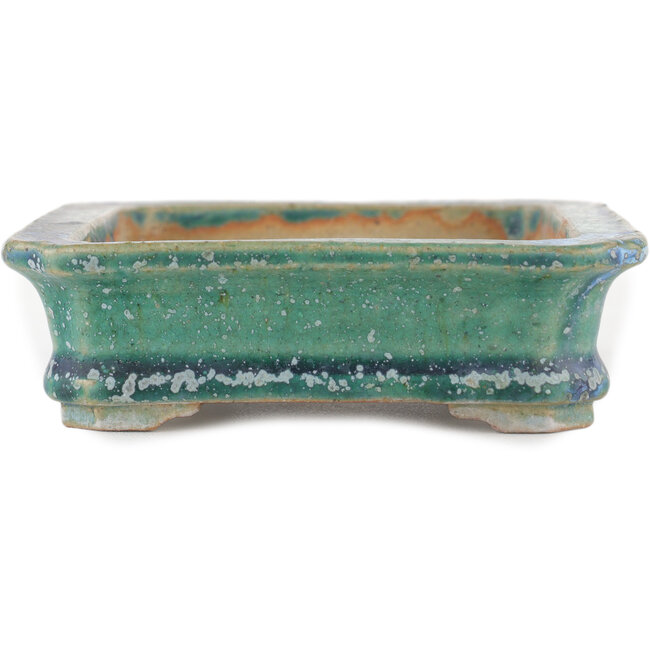 Vaso bonsai rettangolare verde di Koyou - 166 x 118 x 32 mm