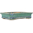 Rectangular green bonsai pot by Koyou - 166 x 118 x 32 mm