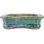 Pot à bonsaï vert rectangulaire par Koyou - 166 x 118 x 32 mm
